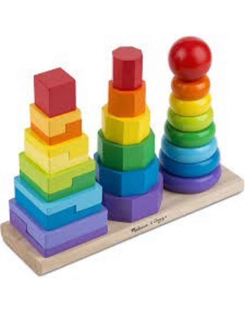 Melissa & Doug Wooden Geometric Stacker