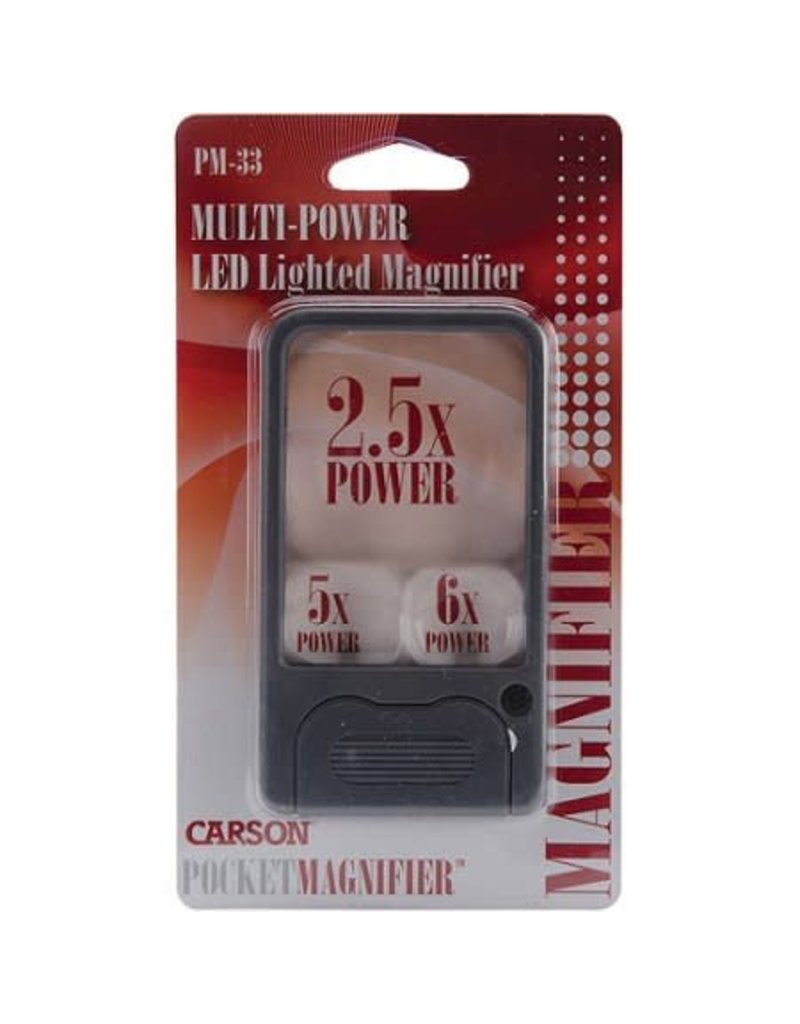 Carson optical Scientific Lighted Pocket Magnifier - Multi-Power