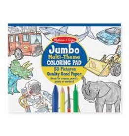 Melissa & Doug Art Supplies Coloring Jumbo Pad - Multi Theme - Blue