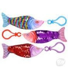 Rhode Island Novelty Novelty Keychain Sequin Fish (4"; Colors Vary; Sold Individually)