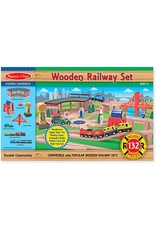 Melissa & Doug Wooden Railway Set