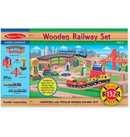 Melissa & Doug Wooden Railway Set