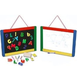 Melissa & Doug Wooden Magnetic Chalk & Dry-Erase Board