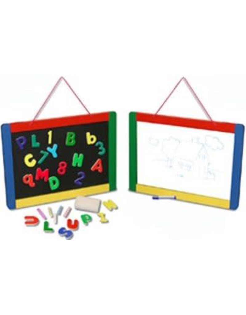 Melissa & Doug Wooden Magnetic Chalk & Dry-Erase Board