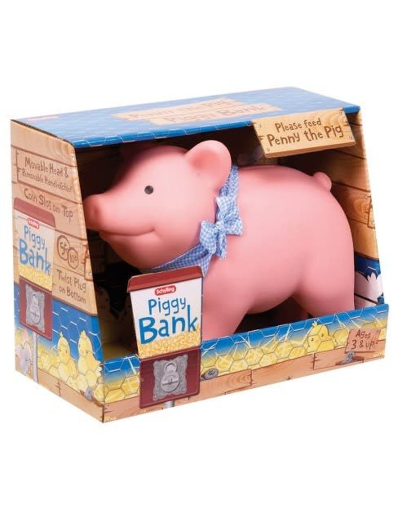 Schylling Toys Pretend Play "Penny the Pig" Piggy Bank