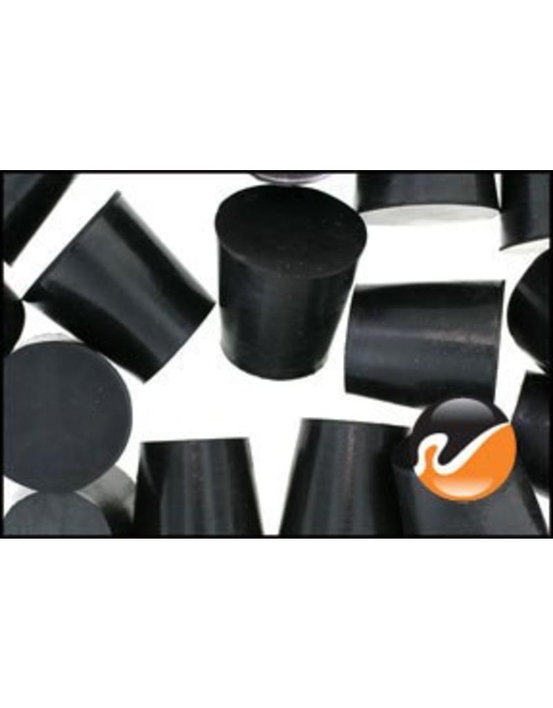 American Educational Products Scientific Labware Rubber Stopper Size 4 - Solid Black