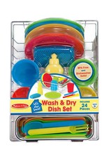 Melissa & Doug Pretend Play Let's Play House! Wash & Dry Dish Set
