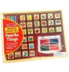 Melissa & Doug Craft Kit Wooden Stamp Set Favorite Things