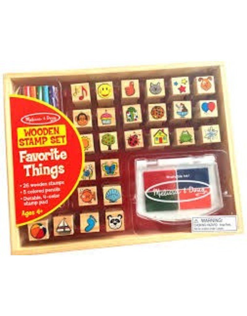 Melissa & Doug Craft Kit Wooden Stamp Set Favorite Things