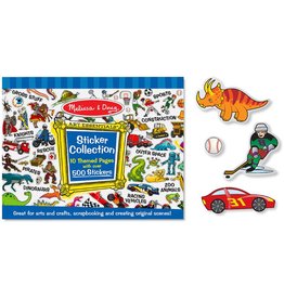 Melissa & Doug Art Supplies Sticker Collection Pad - Dinos, Vehicles, Space, & More! (Blue)