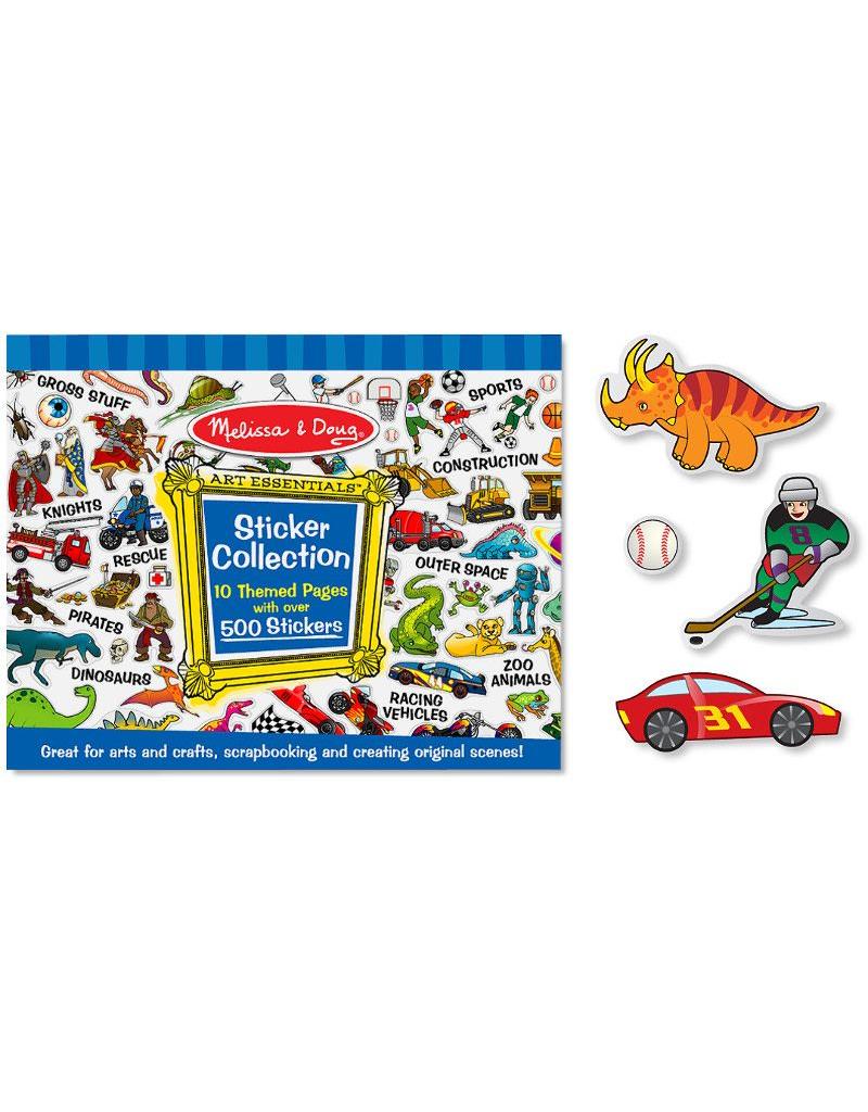 Melissa & Doug Art Supplies Sticker Collection Pad - Dinos, Vehicles, Space, & More! (Blue)