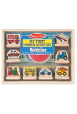 Melissa & Doug Craft Kit Wooden My First Stamp Set Vehicles