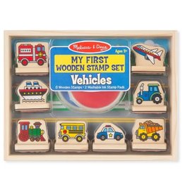 Melissa & Doug Craft Kit Wooden My First Stamp Set Vehicles