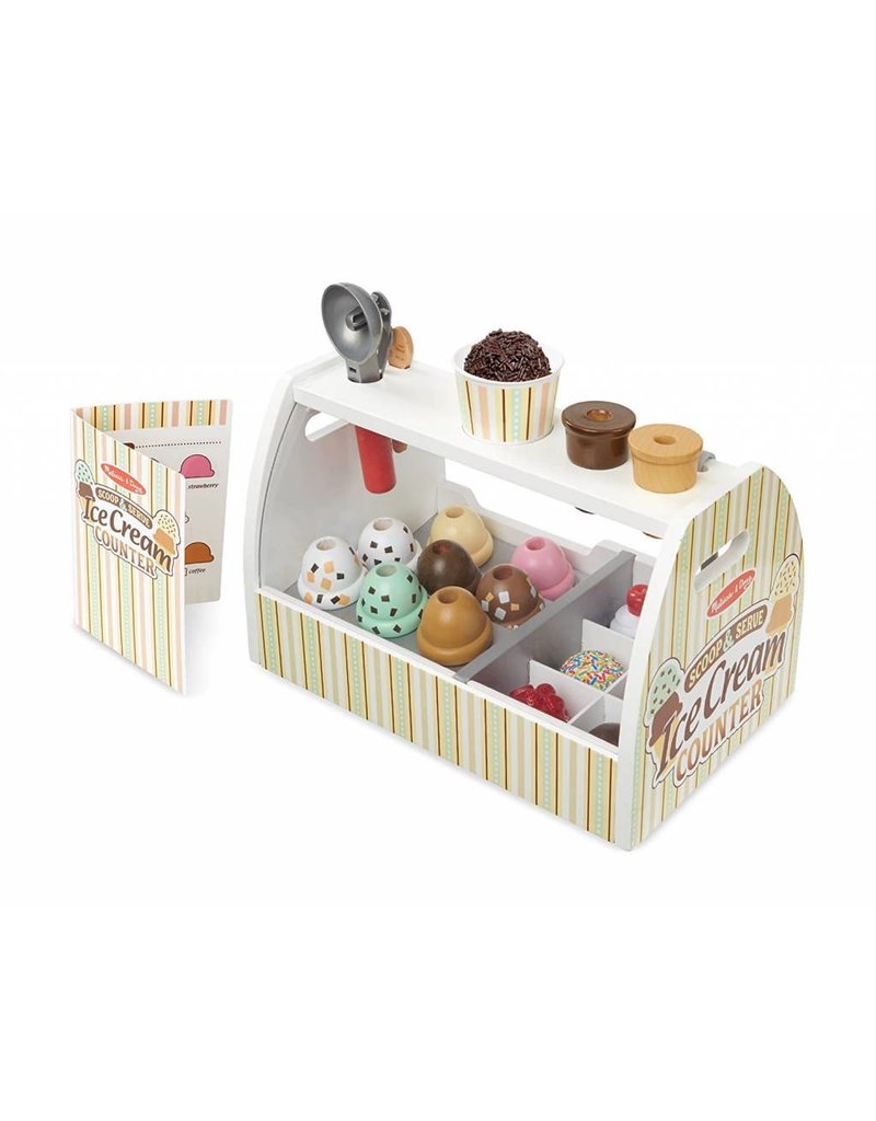 Melissa & Doug Pretend Food Scoop & Serve Ice Cream Counter