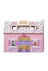 Melissa & Doug Wooden Fold & Go Dollhouse