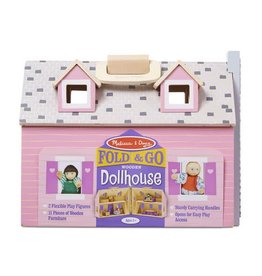 Melissa & Doug Wooden Fold & Go Dollhouse