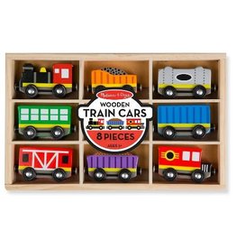 Melissa & Doug Wooden Train Cars