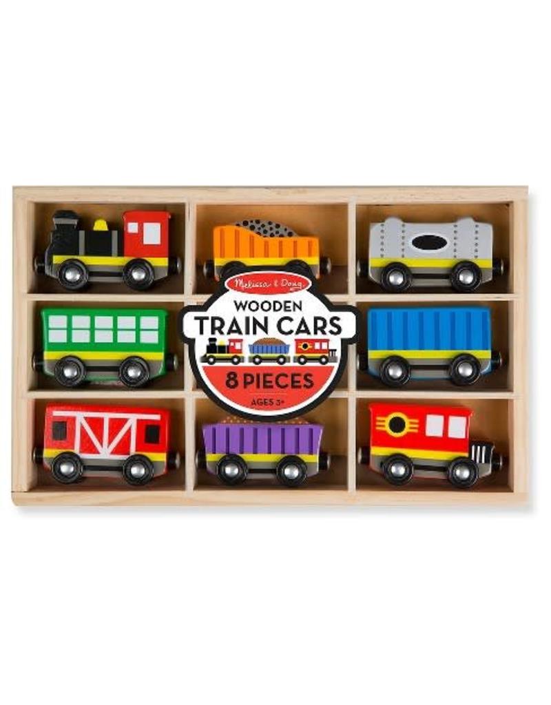 Melissa & Doug Wooden Train Cars