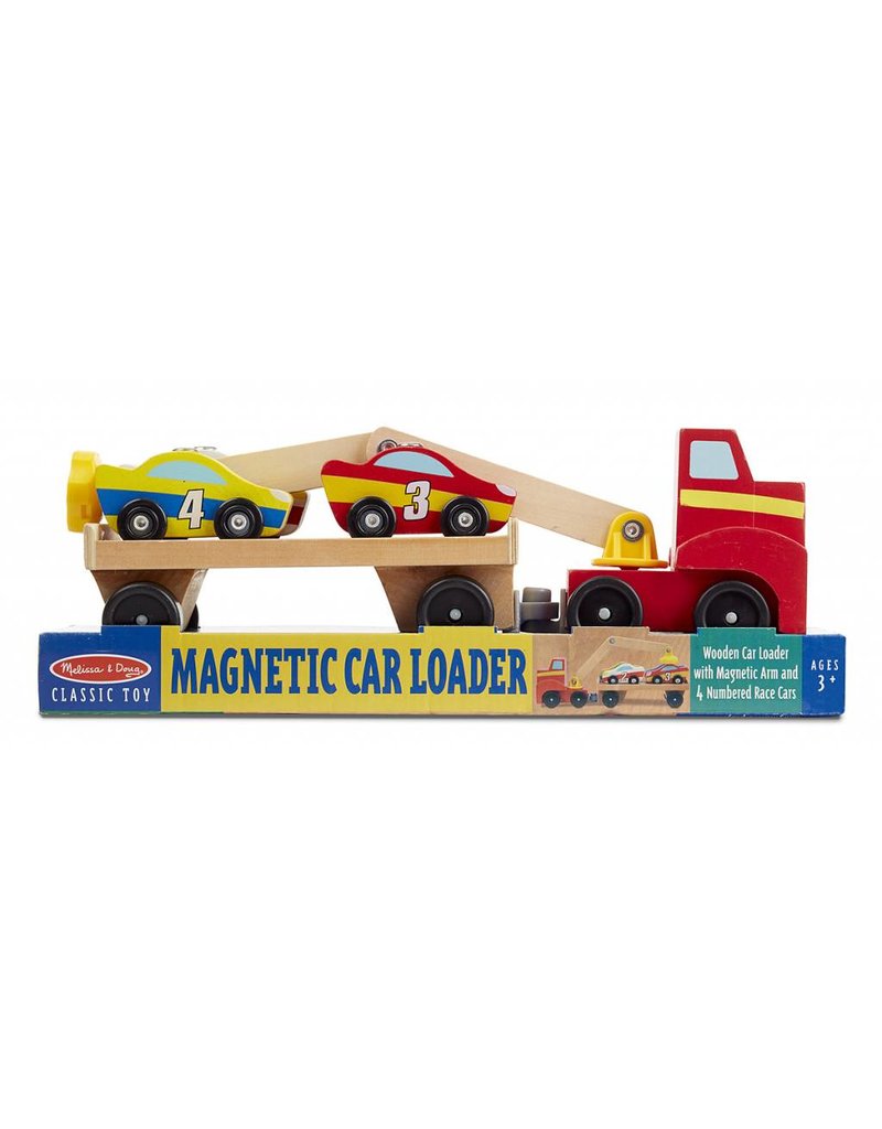 Melissa & Doug Wooden Magnetic Car Loader