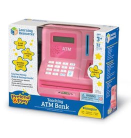 Learning Resources Pretend and Play Teaching ATM  Bank - Pink