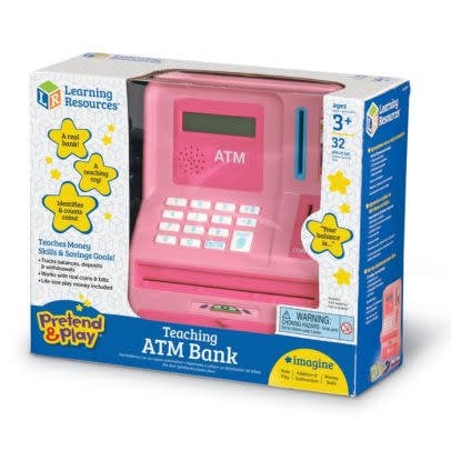 Pretend and Play Teaching ATM Bank - Pink