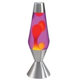 Schylling Toys Lava Lamp Classic - Yellow Lava/Purple Liquid/Silver Base - 16.3"