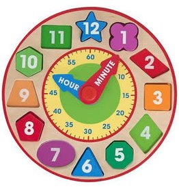 Melissa & Doug Wooden Shape Sorting Clock