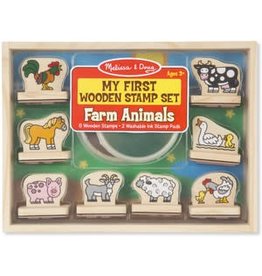 Melissa & Doug Craft Kit Wooden My First Stamp Set Farm Animals