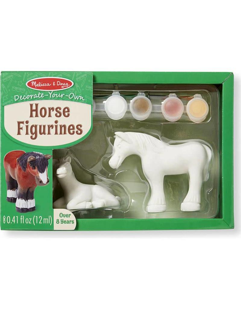 Melissa & Doug Craft Kit Paint Your Own Horses Figurines