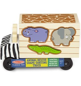 Melissa & Doug Wooden Safari Animal Rescue Truck