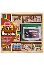 Melissa & Doug Craft Kit Wooden Stamp Set Horses