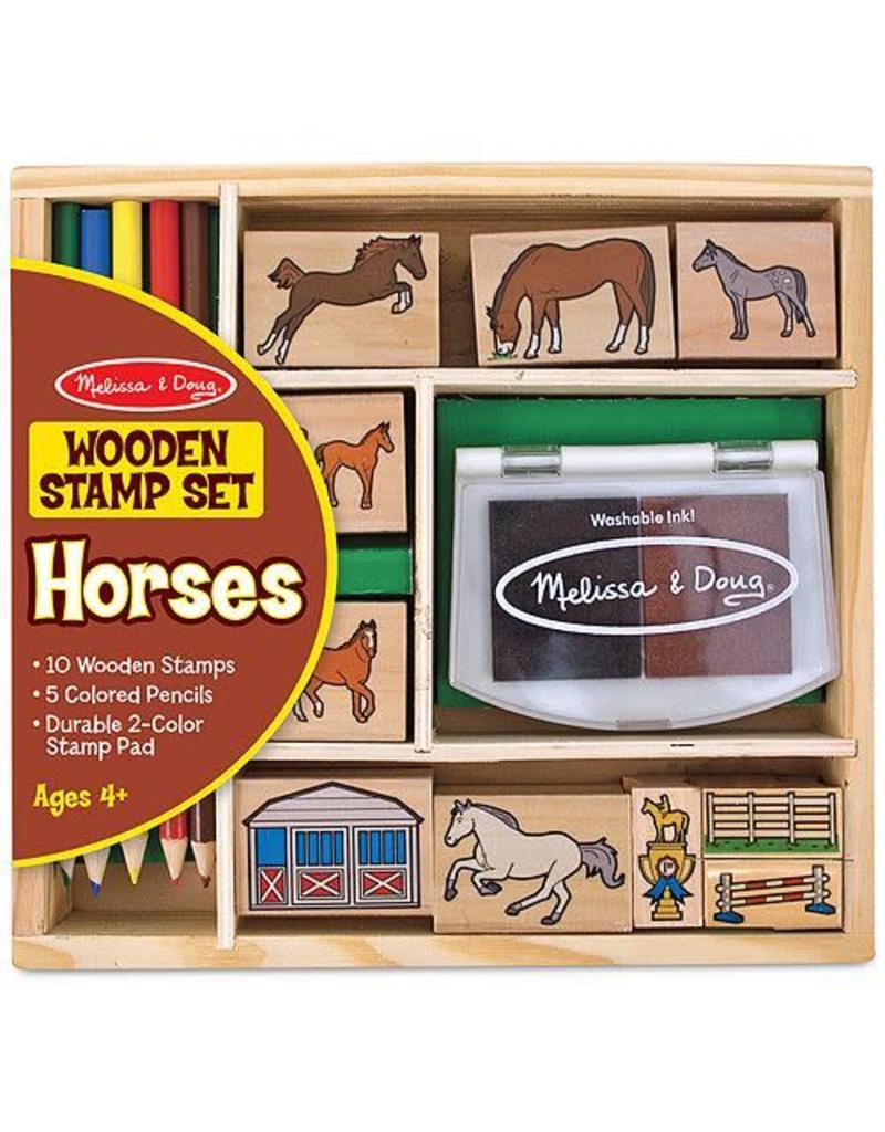 Melissa & Doug Craft Kit Wooden Stamp Set Horses