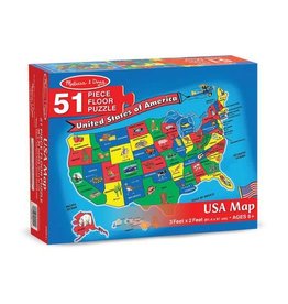 Melissa & Doug Floor Puzzle USA Map - 51 Pieces
