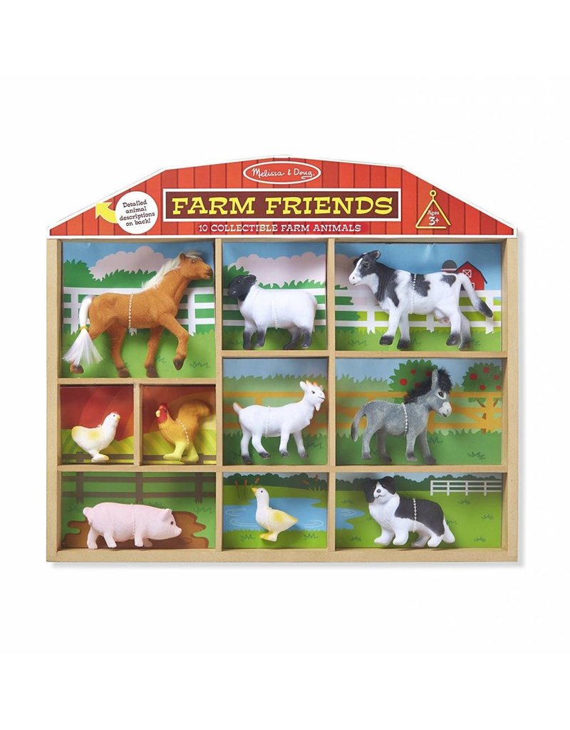 Melissa & Doug Wooden Farm Friends 10 Collectable Farm Animals