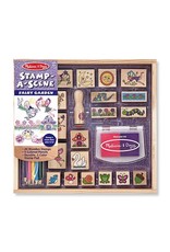 Melissa & Doug Craft Kit Wooden Stamp Set Fairy Garden