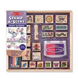 Melissa & Doug Craft Kit Wooden Stamp Set Fairy Garden