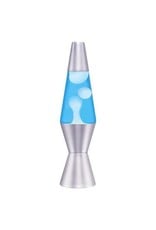 Lava Lite Lava Lamp Classic - White Lava/Blue Liquid/Silver Base - 11.5"