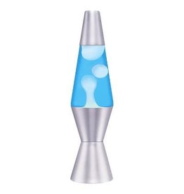 Lava Lite Lava Lamp Classic - White Lava/Blue Liquid/Silver Base - 11.5"