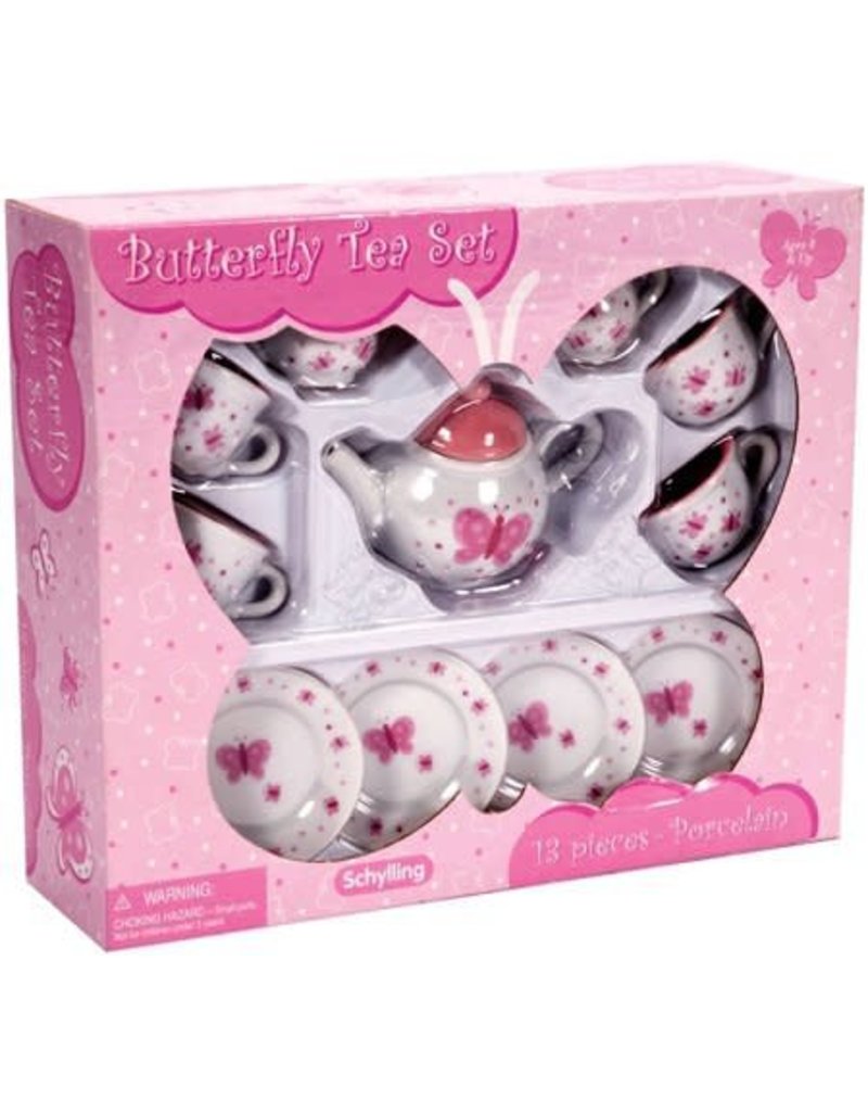 Schylling Toys Pretend Food Butterfly Tea set