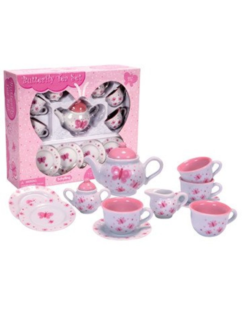 Schylling Toys Pretend Food Butterfly Tea set