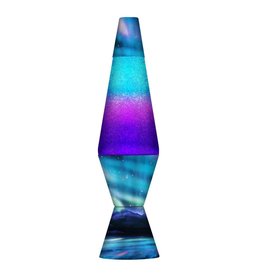 Schylling Toys Lava Lamp Colormax - Glitter/Tricolor Decal/Northern Lights Base - 14.5"
