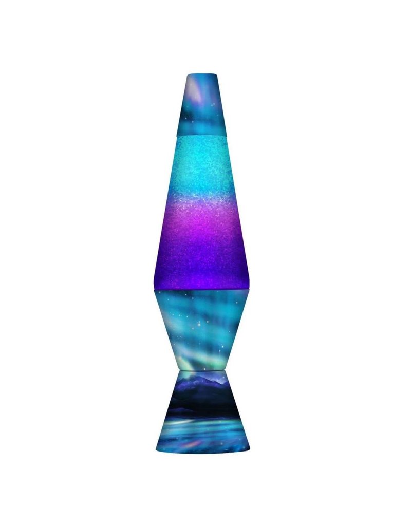 Lava Lite Lava Lamp Colormax - Glitter/Tricolor Decal/Northern Lights Base - 14.5"