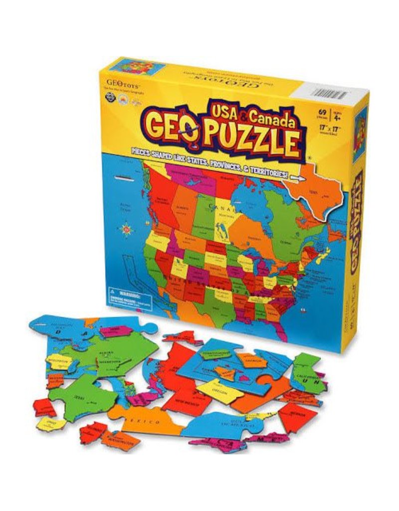 Geo Toys GeoPuzzle USA and Canada (69 Pieces)