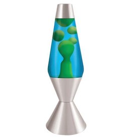 Schylling Toys Lava Lamp Classic - Yellow Lava/Blue Liquid/Silver Base - 16.3"