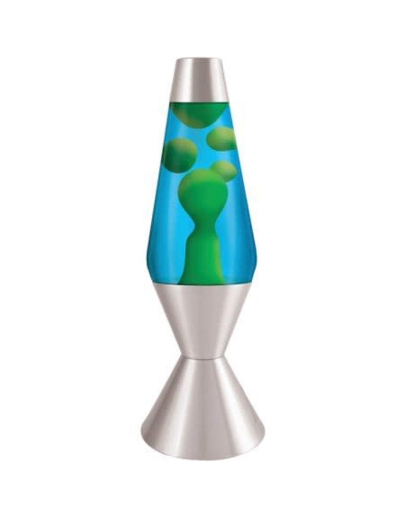 Schylling Toys Lava Lamp Classic - Yellow Lava/Blue Liquid/Silver Base - 16.3"