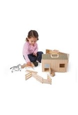 Melissa & Doug Wooden Fold and Go Stable