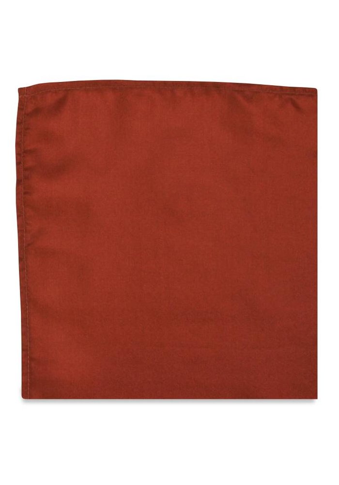 The Hollyhock Burnt Red Pocket Square