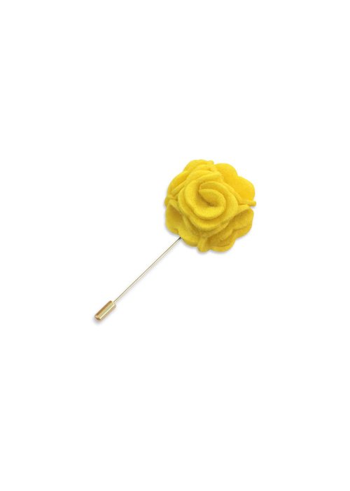 Teal and Mustard Yellow Pansy Kaznashi Flower Lapel pin