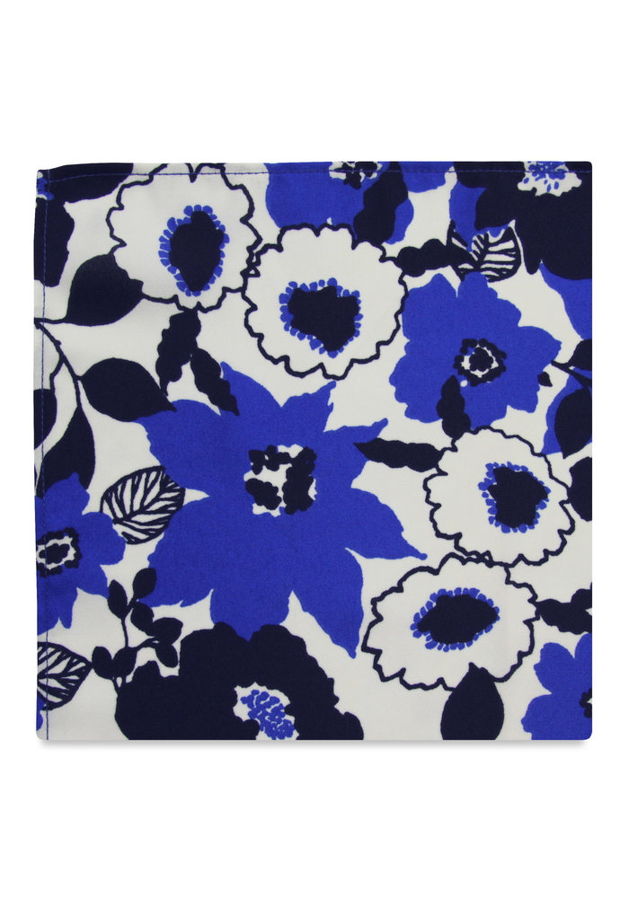 The Naya Blue Floral Pocket Square