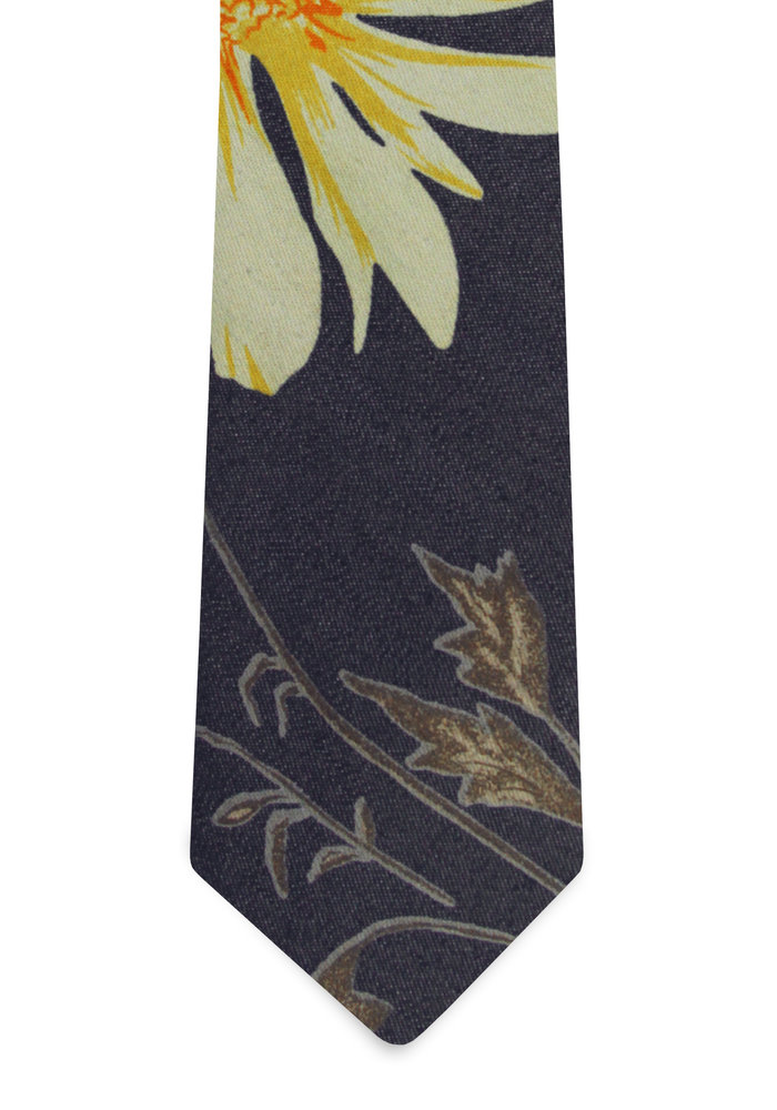 The Moora Denim Floral Tie